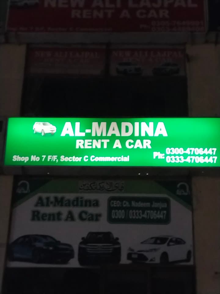 Al Madina rent a car Bahria Town Lahore