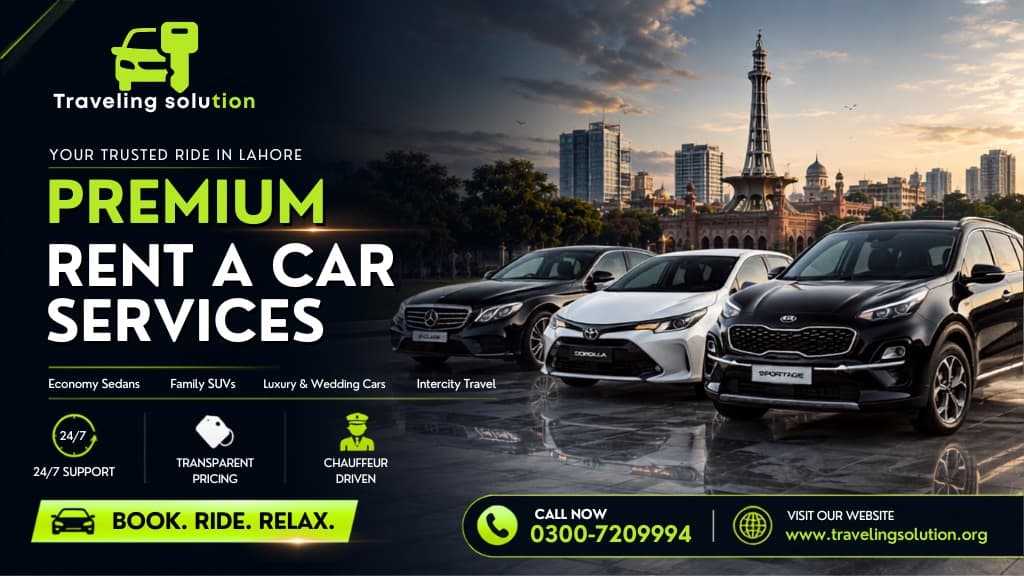 Traveling Solution - Rent a Car in Lahore